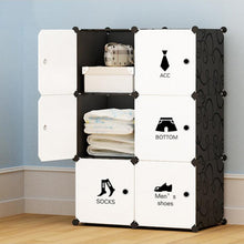Load image into Gallery viewer, NEW Simple wardrobe DIY PP portable storage box multi-layer clothes storage box sorting clothes box storage cabinet