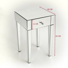 Load image into Gallery viewer, Panana Venetian Mirrored Glass Bedside Table with Drawers Glass Handles Mirror Bedroom Nightstand