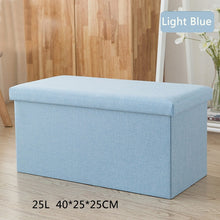 Load image into Gallery viewer, 25/47L Multi-function Storage Box Sofa Comfortable Chair Sofa StoolS Ottomans Pouf Storage Poef Foot Stool 6 Colors Furniture