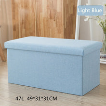 Load image into Gallery viewer, 25/47L Multi-function Storage Box Sofa Comfortable Chair Sofa StoolS Ottomans Pouf Storage Poef Foot Stool 6 Colors Furniture