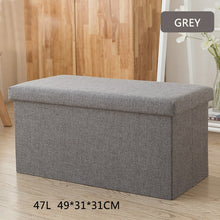 Load image into Gallery viewer, 25/47L Multi-function Storage Box Sofa Comfortable Chair Sofa StoolS Ottomans Pouf Storage Poef Foot Stool 6 Colors Furniture