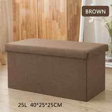 Load image into Gallery viewer, 25/47L Multi-function Storage Box Sofa Comfortable Chair Sofa StoolS Ottomans Pouf Storage Poef Foot Stool 6 Colors Furniture