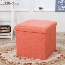 Load image into Gallery viewer, 25/47L Multi-function Storage Box Sofa Comfortable Chair Sofa StoolS Ottomans Pouf Storage Poef Foot Stool 6 Colors Furniture