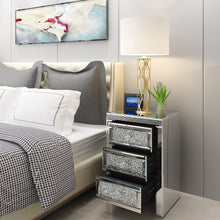 Load image into Gallery viewer, Panana Venetian Mirrored Glass Bedside Table with Drawers Glass Handles Mirror Bedroom Nightstand